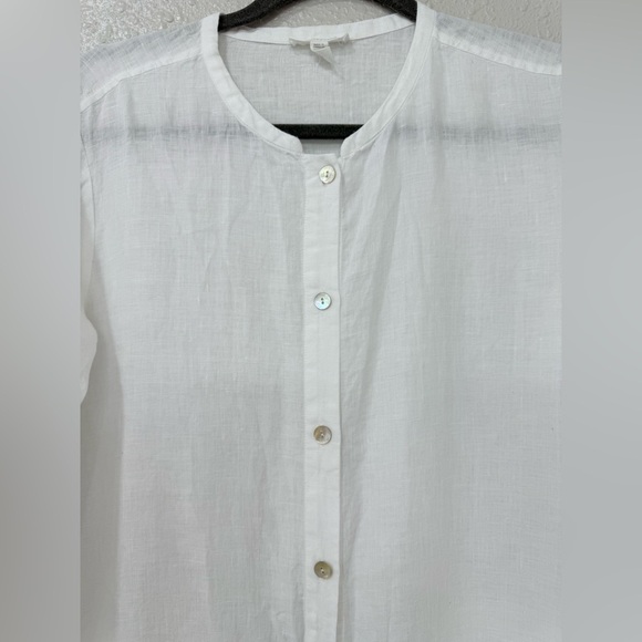 Eileen Fisher Organic Handkerchief Linen Long Shirt Size XS-S - Picture 8 of 12